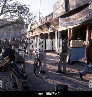 Indien - Bazarstraße / Überschrift: Indien Stock Photo