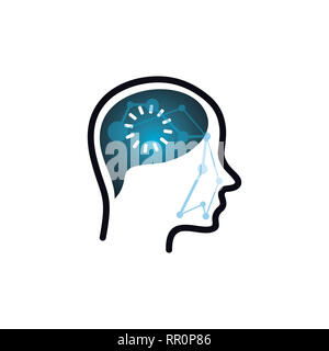 human brain in migraine Stock Photo