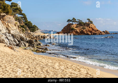 Cap Roig, a Prominent Sea Stack in Costa Brava, Catalonia Stock Photo