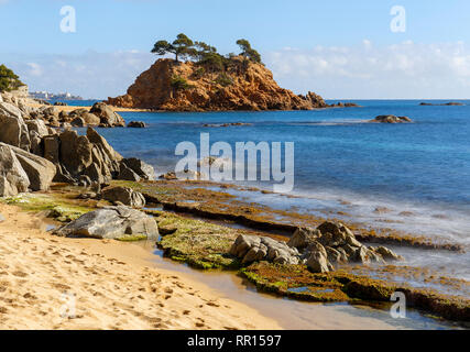 Cap Roig, a Prominent Sea Stack in Costa Brava, Catalonia Stock Photo