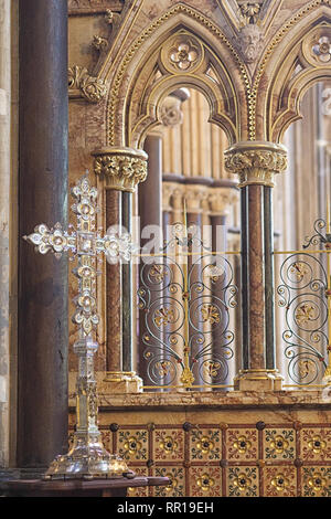 Church cross at the Alter Stock Photo