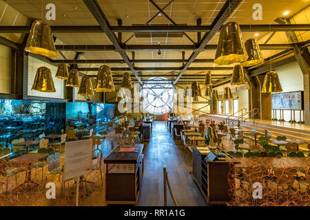 The Café Campana within the Musée d’Orsay art museum  , a beautiful dreamlike aquatic ambience designed by the Campana Brothers ,Paris,France Stock Photo