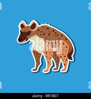 A simple hyena sticker illustration Stock Vector