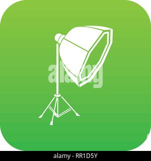 Studio light icon green vector Stock Vector