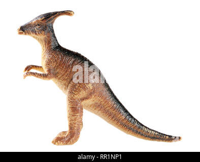 plastic dinosaur toy isolated on white background Stock Photo