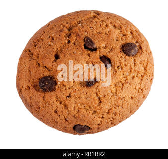 One delicious oatmeal cookie isolated on white Stock Photo - Alamy