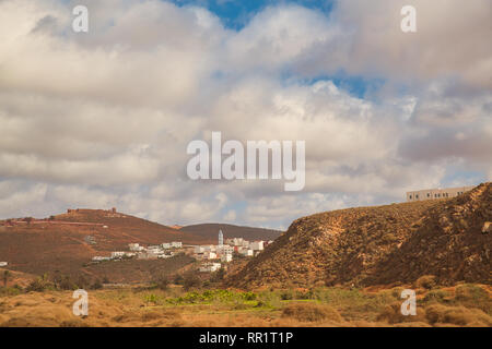 Small Moroccan town view near Legzira beach. Stock Photo