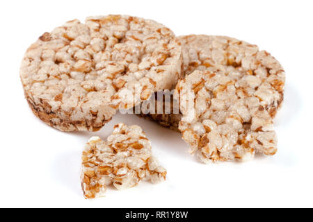 Grain crispbreads isolated on white background Stock Photo