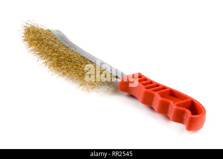 one wire brush isolated on white background Stock Photo