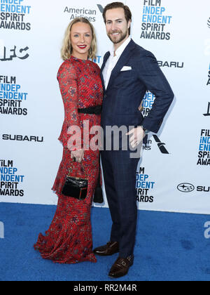 SANTA MONICA, LOS ANGELES, CA, USA - FEBRUARY 23: Actress Annie Maude Starke and husband Marc Albu arrive at the 2019 Film Independent Spirit Awards held at the Santa Monica Beach on February 23, 2019 in Santa Monica, Los Angeles, California, United States. (Photo by Xavier Collin/Image Press Agency) Stock Photo