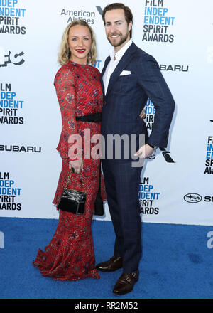 SANTA MONICA, LOS ANGELES, CA, USA - FEBRUARY 23: Actress Annie Maude Starke and husband Marc Albu arrive at the 2019 Film Independent Spirit Awards held at the Santa Monica Beach on February 23, 2019 in Santa Monica, Los Angeles, California, United States. (Photo by Xavier Collin/Image Press Agency) Stock Photo