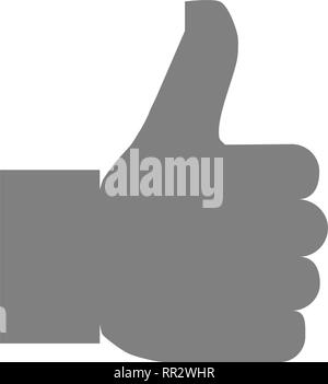 Like symbol icon - gray simple outline, isolated - vector illustration ...