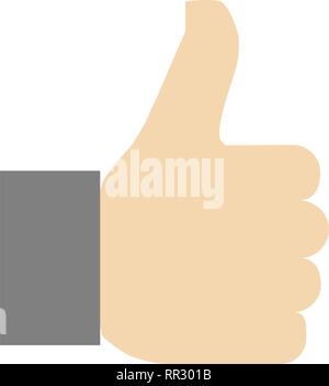 Like symbol icon - gray simple, isolated - vector illustration Stock Vector