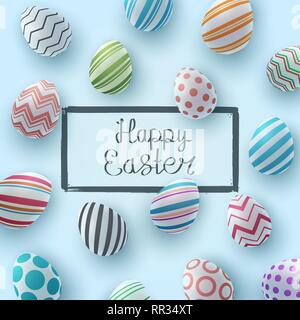 Happy easter. Realistic egg template. Stock Vector