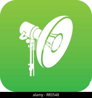 Professional studio light icon green vector Stock Vector