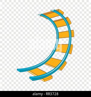 Roller coaster track icon in cartoon style Stock Vector Image Art