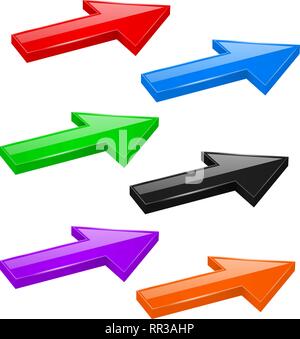 Colored 3d arrows Stock Vector