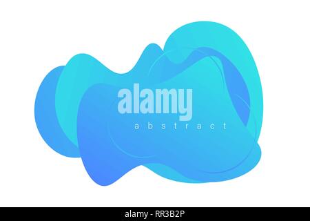 Liquid Abstract Gradients. Fluid Colorful Shape Isolated On White Background. Trendy Design Composition For Flyer, Banner, Magazine, Brochure, Website Stock Vector