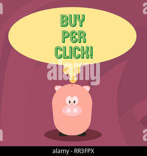 Word writing text Buy Per Click. Business concept for Online purchasing ecommerce modern technologies to shop Stock Photo