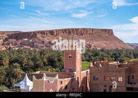 River area at M’Goun Valley – the Valley of the roses, where blossoms are harvested to make Rose Oil and other cosmetic products. Todra gorge Stock Photo