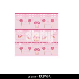 Pink seamless candy pattern Stock Vector