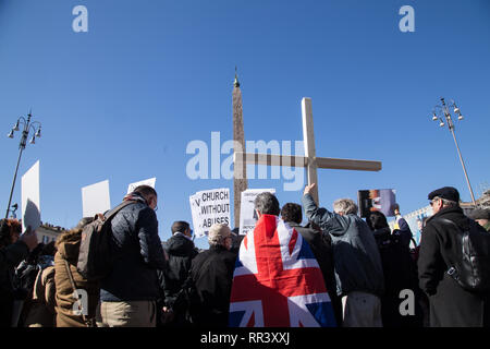 March organized in Rome by victims of abuse by pedophile priests to ask for justice and zero tolerance for the perpetrators Stock Photo