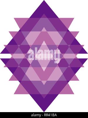 Triangle shape abstract intersection logo. Stock Vector