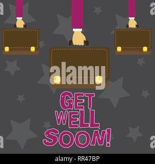 Handwriting text Get Well Soon. Concept meaning Wishing you have better health than now Greetings good wishes Stock Photo