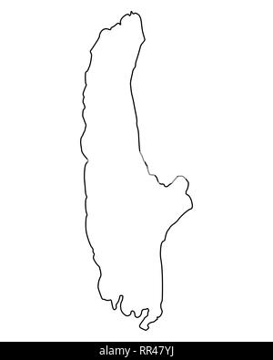 Map of Lake Ammersee Stock Photo