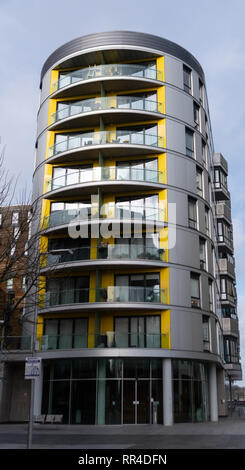 Reading, United Kingdom - February 09 2019:   A modern block of flats in Chatham Place Stock Photo