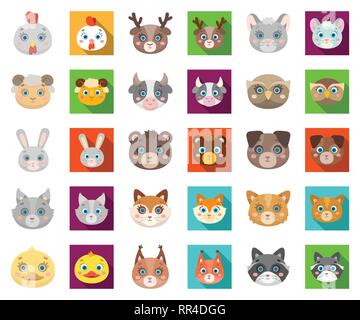 animal,art,bear,beast,bird,breed,cartoon,flat,cat,collection,cow,deer,design,dog,duck,fauna,fox,funny,hen,herbivore,icon,illustration,isolated,logo,mammal,mouse,muzzle,nature,owl,pet,pig,predator,rabbit,raccoon,ram,set,sign,squirrel,symbol,toy,unrealistic,vector,web,wild,wolf, Vector Vectors , Stock Vector