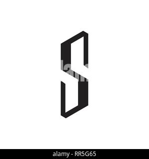 simple letter s geometric logo vector Stock Vector