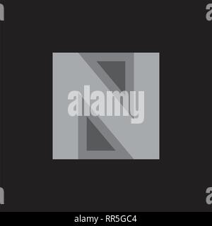 letter n square geometric triangles logo vector Stock Vector Image ...