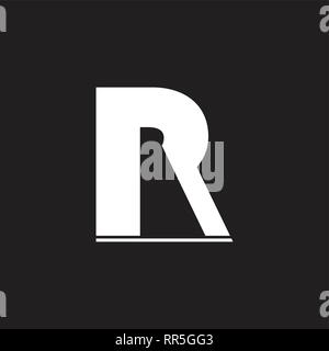 letter ra abstract geometric simple logo vector Stock Vector
