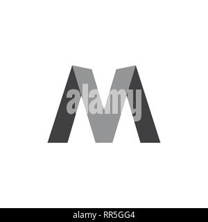 letters mv simple geometric logo vector Stock Vector