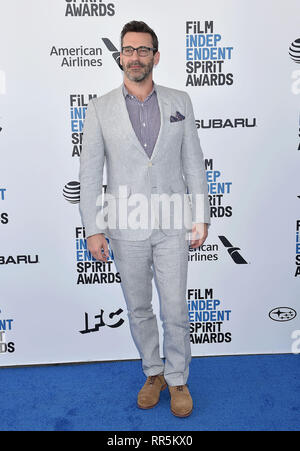 SANTA MONICA, CA - FEBRUARY 23: Jon Hamm attends the 2019 Film Independent Spirit Awards on the beach on February 23, 2019 in Santa Monica, California Stock Photo