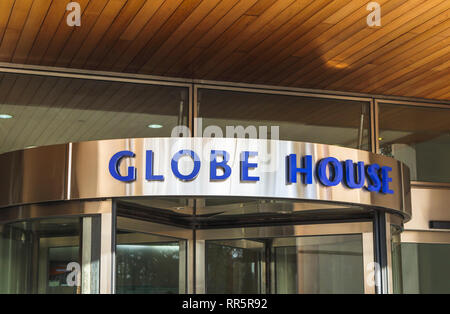 Globe House, headquarters building of listed company British American Tobacco (BAT) in Temple Place, London WC2 Stock Photo