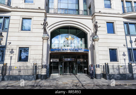 Globe House, headquarters building of listed company British American Tobacco (BAT) in Temple Place, London WC2 Stock Photo