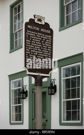 Milton House part of the underground railroad Wisconsin Stock Photo