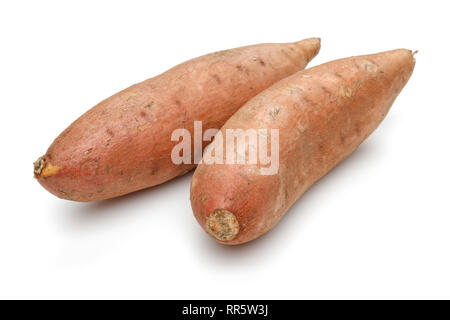 Whole sweet potatoes isolated on white background Stock Photo