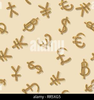 The main currency of the world. Stock Vector