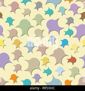 Paper sticky note and seamless pattern. Stock Vector