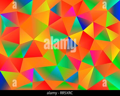 Colorful polygon abstract background on vector art. Stock Vector