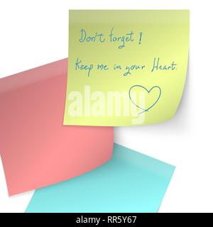 Collection of colored sticky notes Stock Vector