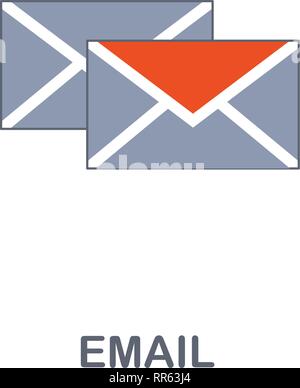 Email icon. Premium two colors style design from contact us icons collection. Pixel perfect Email icon for web design, apps, software, print usage Stock Vector