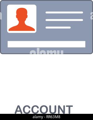 Account icon. Premium two colors style design from contact us icons collection. Pixel perfect Account icon for web design, apps, software, print usage Stock Vector