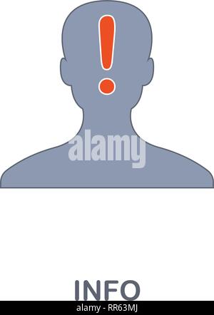 Info icon. Premium two colors style design from contact us icons collection. Pixel perfect Info icon for web design, apps, software, print usage Stock Vector