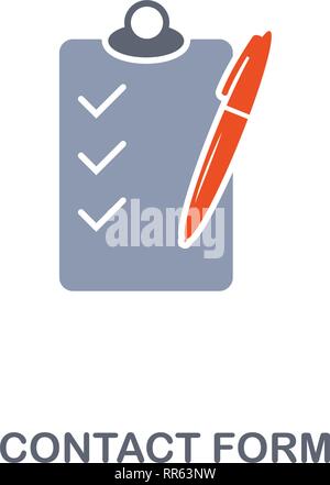 Contact Form icon. Premium two colors style design from contact us icons collection. Pixel perfect Contact Form icon for web design, apps, software Stock Vector