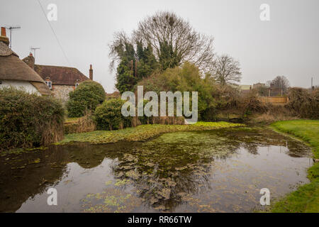 The village centre in Singleton, West Sussex, UK Stock Photo