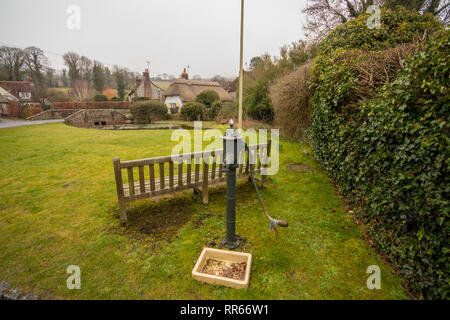 The village centre in Singleton, West Sussex, UK Stock Photo